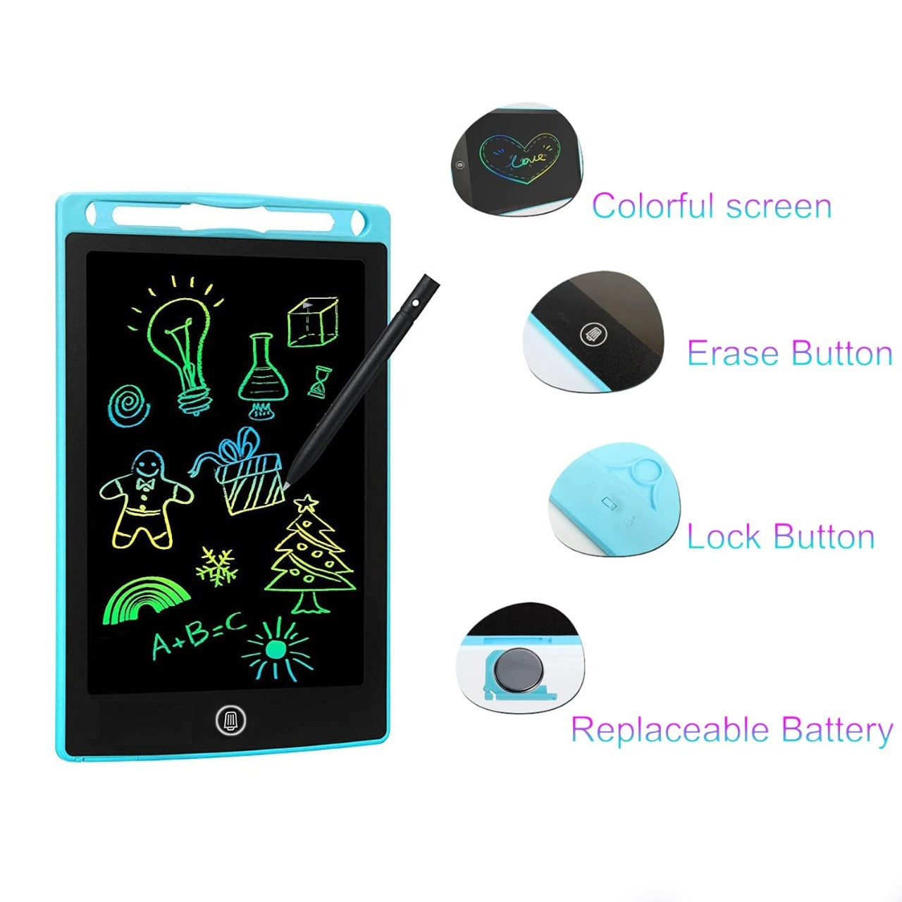 Kids Multi Colour writing tablet ( 8.5 inch )