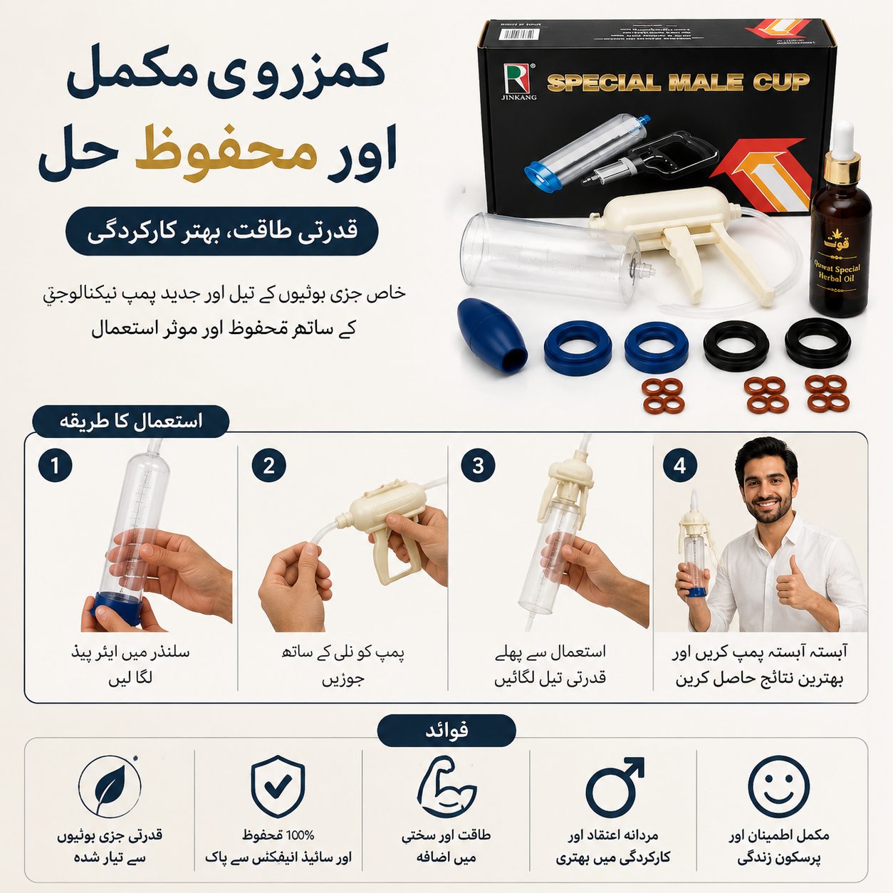 Premium Men’s Vacuum Wellness Pump + Herba Tiger Oil